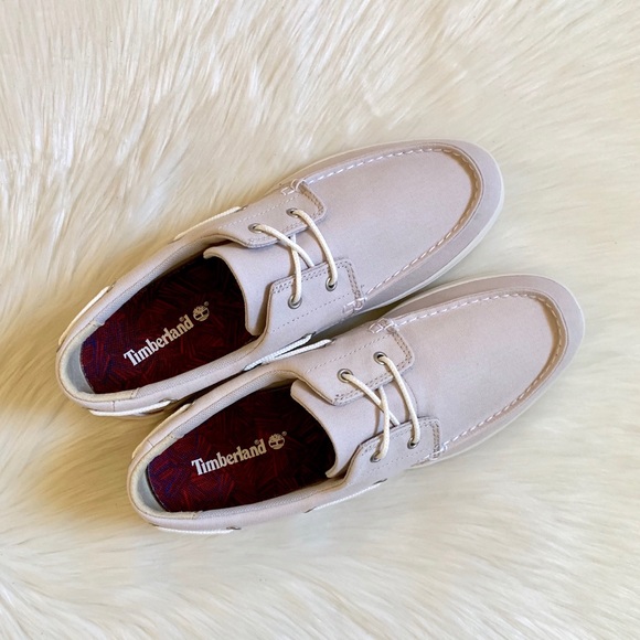 Timberland Union Wharf Light Grey Canvas Boat Shoe - Picture 3 of 8